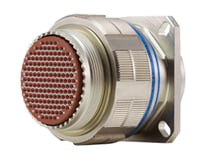 Picture of Amphenol high-speed electronic connector.